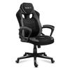 Chaise Gaming HUZARO FORCE 2.5 Gris, Tissu Chaise Bureau, Pc Gaming, Ergonomique, Réglable, Pivotant, Accoudoirs, Gamer