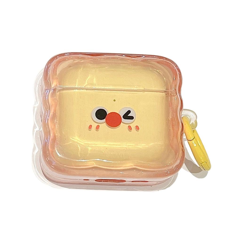 Cute toast expression for AirPods 1 earphone case apple 1/1 generation AirPods pro1 protective case female
