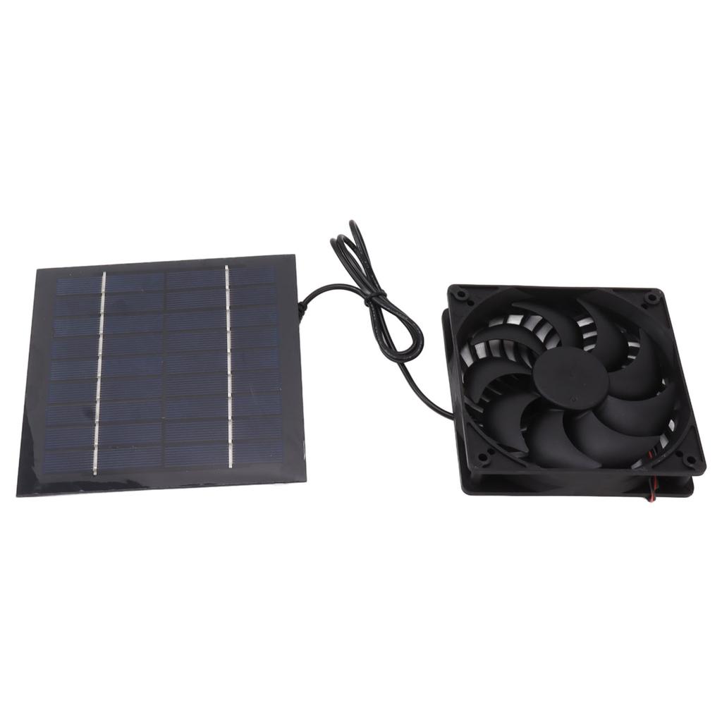 10W Solarpanel-Ventilator-Kit, solarbetriebener Ventilator für kleine Gewächshäuser, Hundehütten, Schuppen, Belüftung