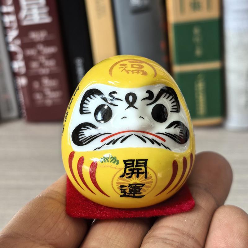 

Japanese Daruma Figurine - Ceramic Home & Car Ornament, Perfect Opening Gift