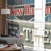 Vintage Tin Sign Collection With America State Sheer Curtains for Living Room Tulle Window Curtain Bedroom Kitchen Veil Drapes