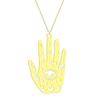 Kinitial Janeiro Stainless Steel Third Eye Jewelry, Hand Evil Eye Jewelry Pendant, Palmistry Jewelry Necklace Pendant Wholesale