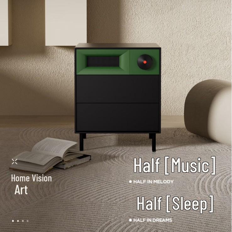 

MORRORART S1 Bluetooth Speaker: Fingerprint Unlock, Atmosphere Light, Wireless Charging, Perfect for Home or Bedside.