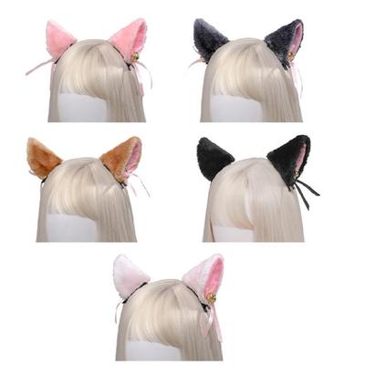Presilha de Cabelo Orelhas de Gato Realistas Presilha de Orelha Peluda para Cosplay e Celebrações de Feriado para Festivais de Música Adereços de Foto