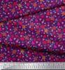 Soimoi Japan Crepe Satin Fabric Berries,Leaves & Floral Artistic Print Fabric by the Metre 42 Inch