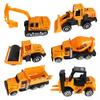 New Remote Control Engineering Vehicle Crawler 6Pcs/Set Alloy Tractor Excavator Truck 1:64 Mini Car For Boys Kids Toy Gifts