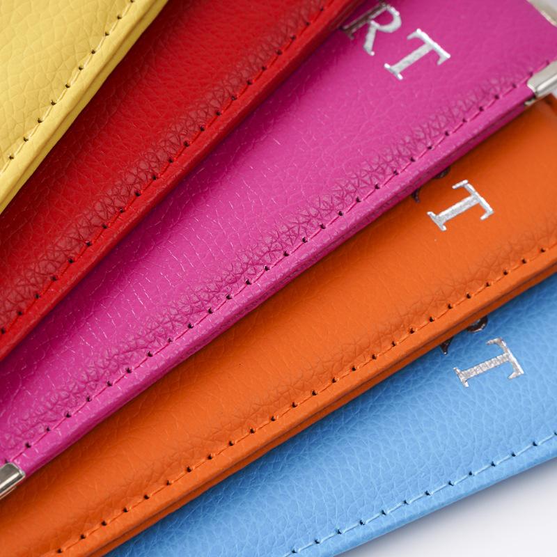 Passport Cover Pu Leather Travel Passport Holder Protector Case Organizer Ticket Document Business Credit Id Cards Wallet