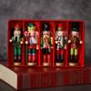 5PCS Handicraft Christmas Nutcracker Vintage Handcraft Figurine Puppet Soldier Doll  Xmas Party