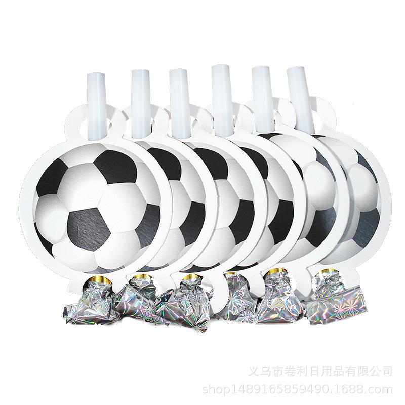 Black And White Football Party Supplies Birthday Decoration Sports Theme Arrangement Party Tableware Paper Towels Paper Plates Paper Cups