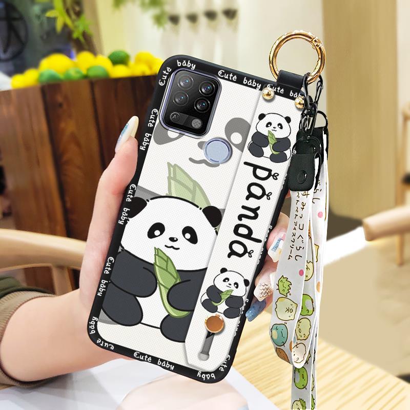 Wristband Silicone Phone Case For Tecno Pova/LD7 Anti-dust Phone Holder Protective Back Cover Kickstand Fashion Design