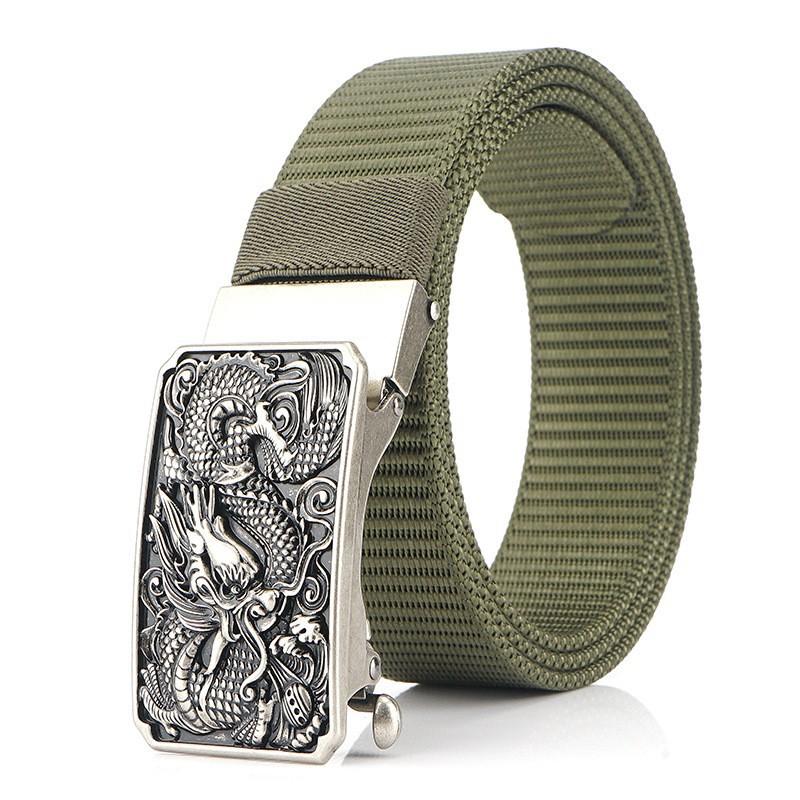3.5CM Outdoor Sports Nylon Belt Canvas Men s Young Student Simple Automatic Buckling 120cm