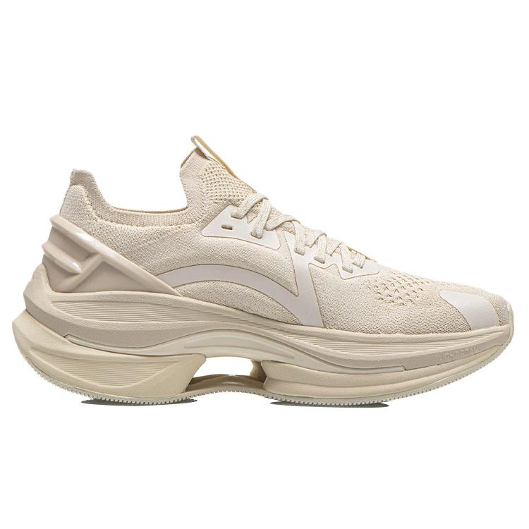 New LiNing WuShi 5S 1.0 Breathable Low Top Running Shoes Women's Gray Apricot ARHR210-4