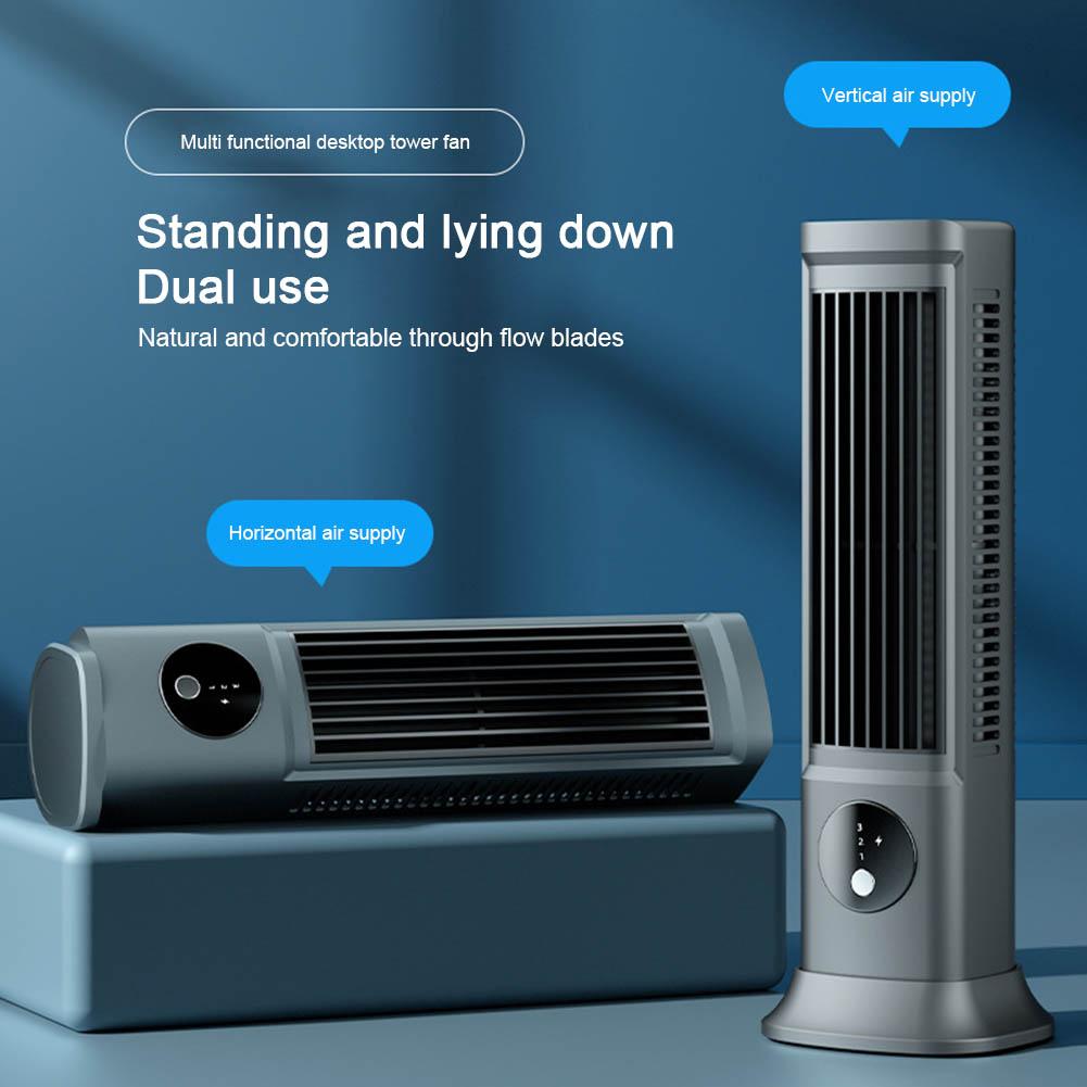 Tabletop  USB Rechargeable 3 Speeds Household Air Conditioning Fan Desktop Cooling Fan for Outdoor Camping Hiking