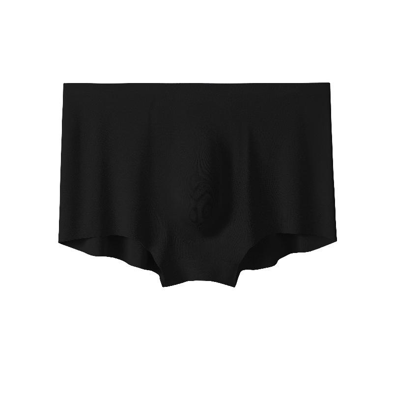 

Бесшовное мужское нижнее белье 3D выпуклое удобное двухстороннее ношение свободное негабаритное нижнее белье с плоским углом L чёрный