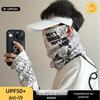 Exclusive Summer Cycling Sunscreen Mask: Women's Color Block Face Cover & Ice Silk Neck Gaiter