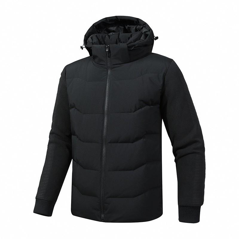 Mens Lightweight Waterproof Hooded Down Jacket Running Fitness Outdoor Sports Fall Winter