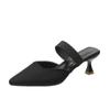 Fashion Elegant Women High Heels Lady Slingback Mules Sexy Thin Heels Party Luxury Wedding Shoes Women's Sandals 2024 Summer