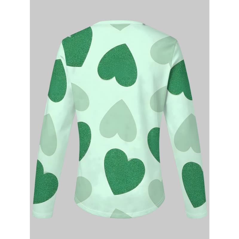 Women's Creative Printed Zipper Long-sleeved T-shirt, Breathable, Soft and Comfortable, Suitable for All-year-round Casual Wear