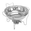 Runde Chafing Dishes für Buffet-Set Edelstahl Buffet Speisenwärmer-Set mit Glasdeckel Brennstoffbehälter
