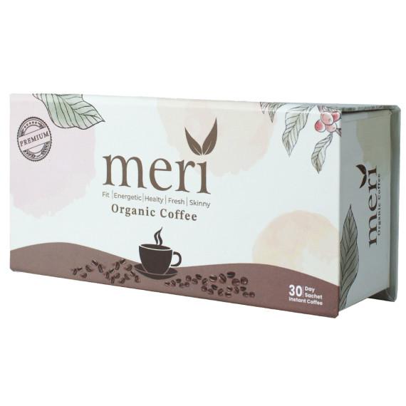 Meri Ekologiskt Kaffe - Premium Snabbkaffe för Energi, Fitness och Välbefinnande, 30 Påsar