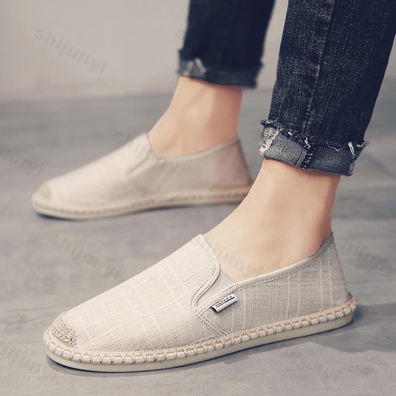 Men Loafers 2025 Autumn Soft High Quality Canvas Shoes Comfortable Breathable Anti Slip Sneakers Men Trend Flats Driving Shoes