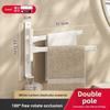 Gunmetal Gray Rotating Towel Rack With Active Hooks For Bathroom Wall Mounting
