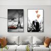 Paris Tower Ferris Wheel Tram Road Street Wall Art Canvas Painting Nordic Posters And Prints Wall Pictures For Living Room Decor