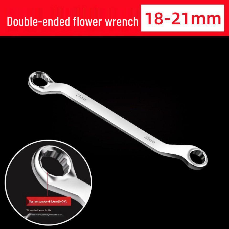 Dual-Ended Extra Long Chrome Hexagonal Box Wrench Set, Mirror Polished