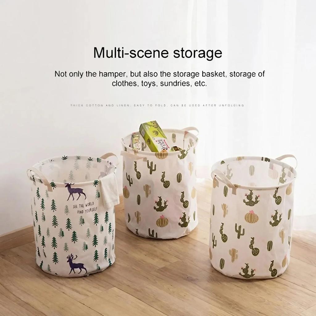 Portable Waterproof Folding Laundry Basket Organizer For Dirty Clothes Storage Bag Home Use 1PC