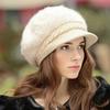 Fashion Winter Thickened Keep Warm Knitted Korean Rabbit Hair Hat Women Ear Protection Versatile Duck Tongue Hat Thickened Warm Knitted Hat