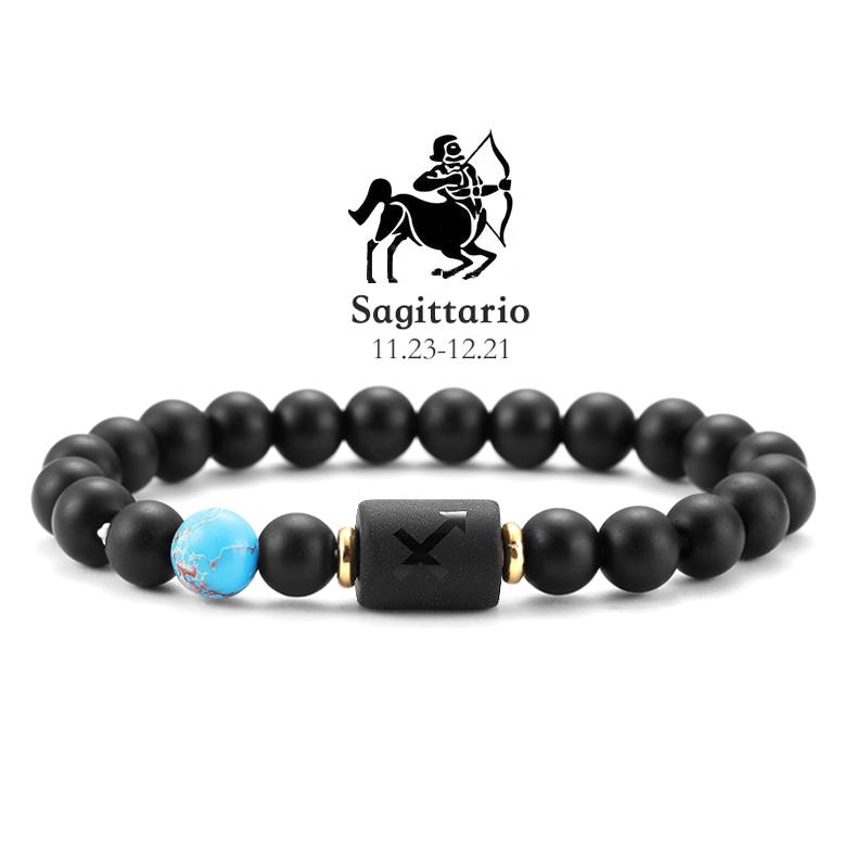 12 Zodiac Natural Stone Bracelets - Cancer, Virgo, Leo, Libra Designs, Ideal Couples & Friendship Gifts, Unisex Jewelry (Pulsera