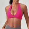 Sports Yoga Bra For Women Underwear Sportswear Halter Neck With Stylish Back Sexy Gym Bra With Cups Running Fitness Backless Tops
