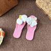 Summer Butterfly Orchid Flip Flops, Women's Sweet Vacation Style, Seaside Beach Sandals, Flip Flops, Flip Flops for Wearing Flat Shoes On The Outside