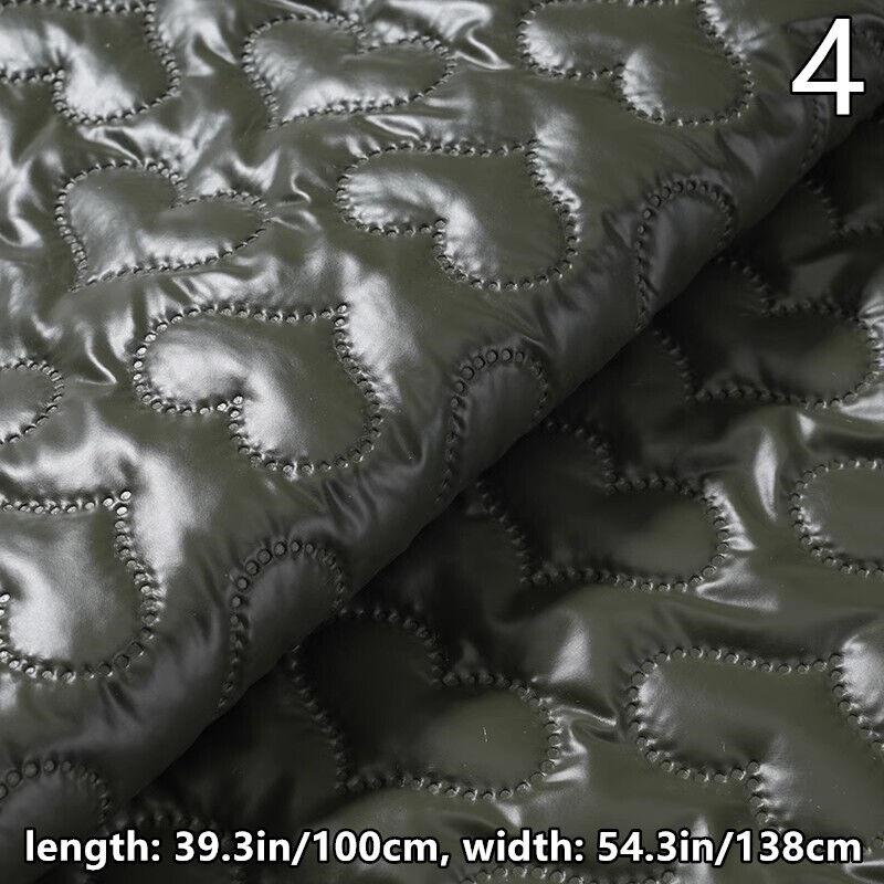 Thick Padded Quilted Faux Leather Heart Embossing Artificial PU Leather Fabric For Sewing Furniture Sofa Car Bag DIY Upholstery