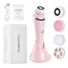 4-in-1 Waterproof Electric Facial Cleansing Brush with Deep Pore Cleansing and Silicone Massager
