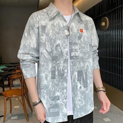Men Cargo Shirt for Men Long Sleeves Slim Fit Men's Shirts Lapel Collar Plus Size 4XL