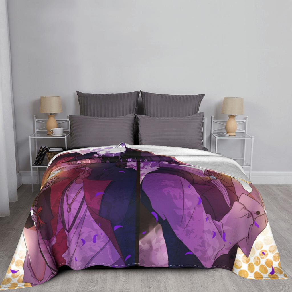 Chuuya Nakahara Osamu Dazai Blankets Flannel Autumn/Winter Anime Soft Throw Blankets for Bed Outdoor Bedspread