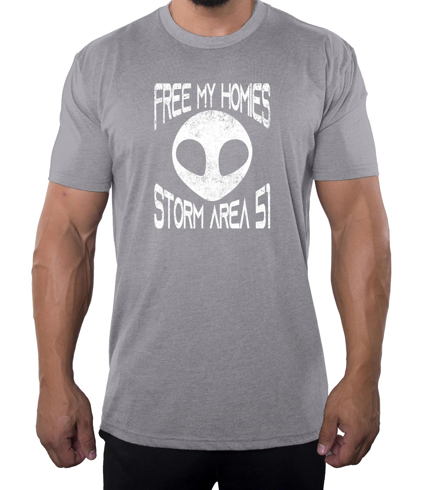 Free My Homies Storm Area 51 Man s Shirts, Alien Tees, Graphic Man s Shirts! M