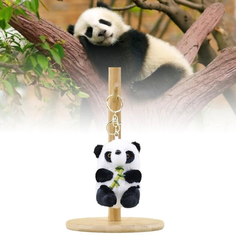 Adorable Panda Plush Keychain Soft Toy Cute Panda Doll Bag Charm For Kids