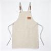 Stylish Cross-Back Waterproof Canvas Apron - Customizable for Coffee Shops, Kitchens, and Gardening