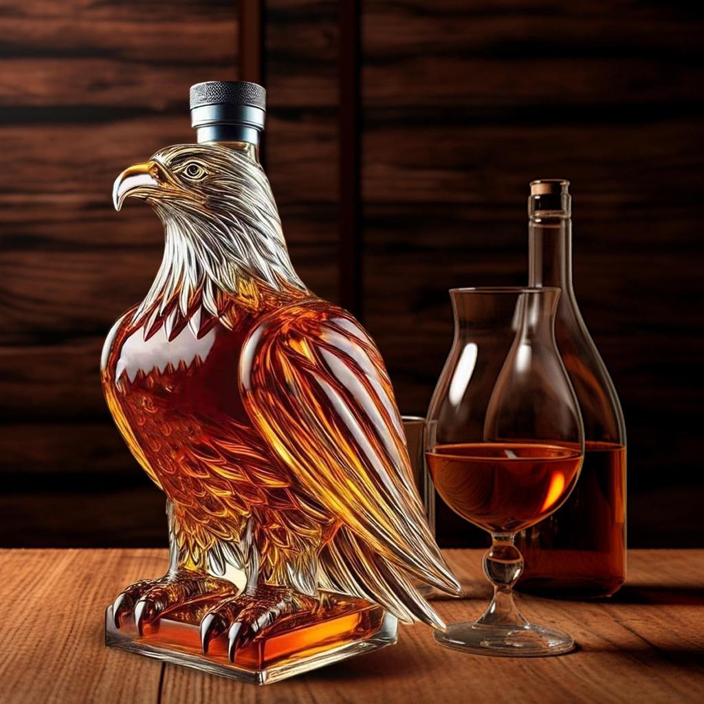 Whiskey Decanter Glass Animal-Shaped Whiskey Bottles Collectible Novelty Container for Beer Tasting Home Decor Wedding Father