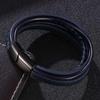 New Men Bracelet Stainless Steel Magnetic Clasp Braided Mutilayer Leather Wrapping Punk Rock Bangles Man Jewelry Gift BB1078