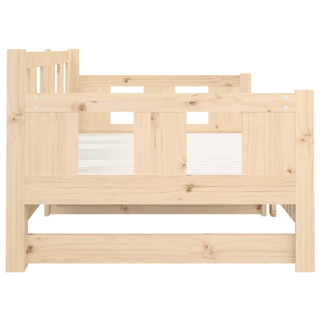 Pull Out Daybed Solid Pine Wood 2x(90x190) Cm