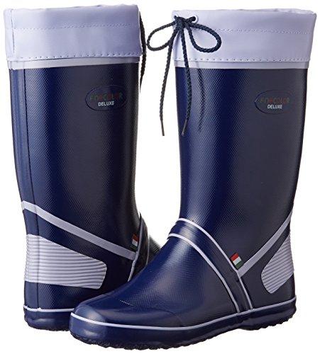 Fukuyama Rubber Women's Mesh Color Boots, Fine Color DX-1, Navy, Size 24.5cm