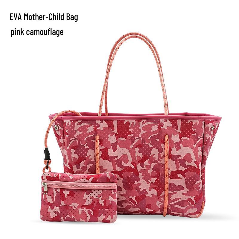 EVA Waterproof Women's Shoulder Tote Bag - Thick Diving Material for Beach & Outdoor Use