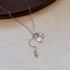 Elegant Resin Heart Letter Pendant Necklace – Fashionable Sweater Chain Accessory for Women