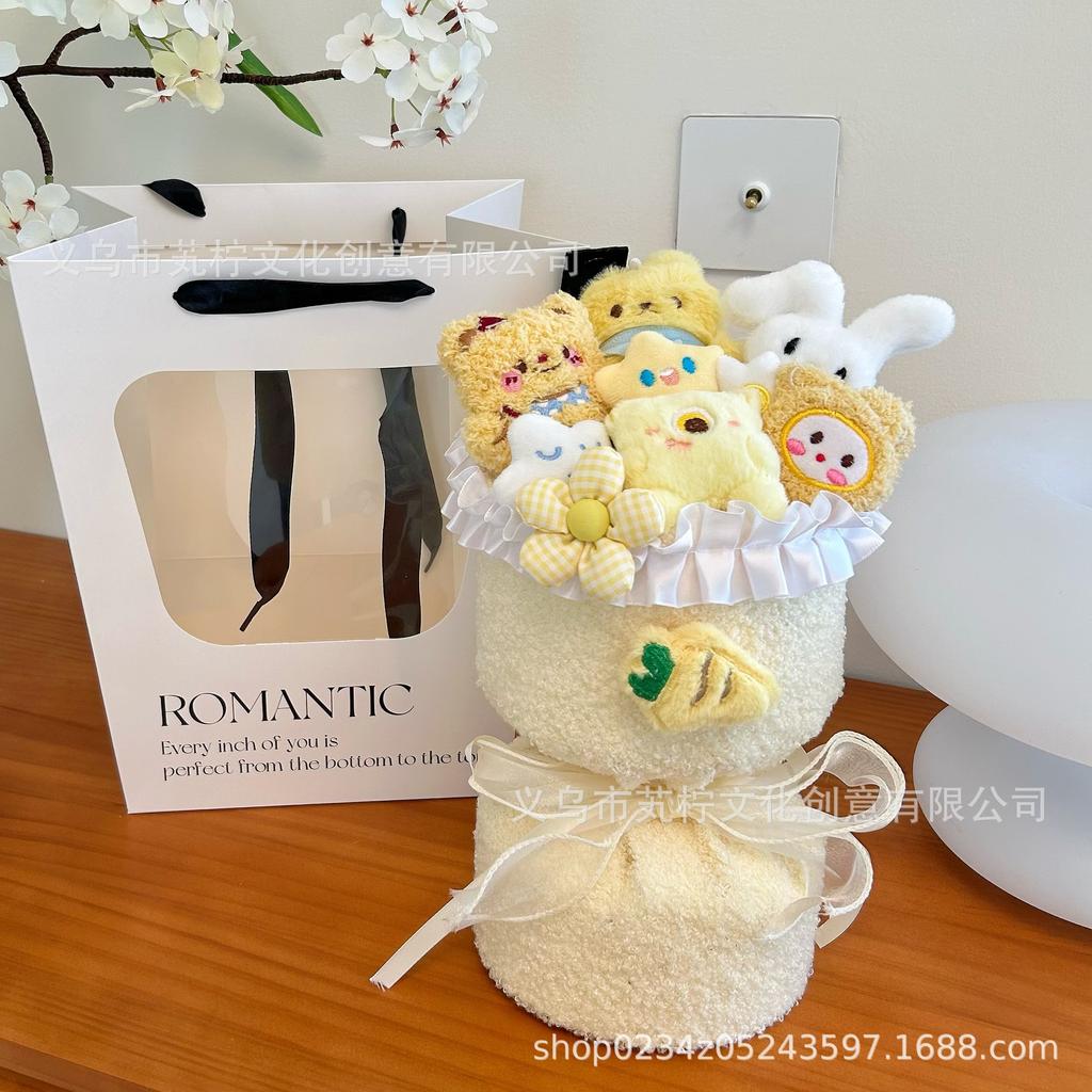 New Year's Ice Cream Doll Bouquet Finished Creative Doll Hand Bouquet To Send Relatives and Friends Finished Souvenir