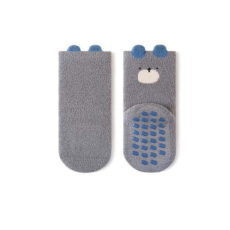 Baby Socks Non-Slip Indoor Floor Skid Proof Seamless Toe Cartoon Pattern Infant Socks for Newborn Warm Winter House Socks Soft Comfortable