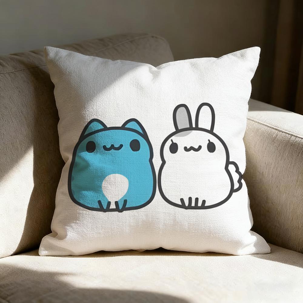 B-bugcat Capoo Animations-Kissenbezug Kissenhülle, beidseitig bedruckt, Sofakissen, Schlafzimmer-Kopfkissen