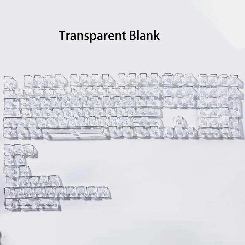 Xiaomi 132 Keys Crystal Transparent Keycaps For MX Switch Mechanical Keyboard Similar SA Profile Keycap ISO Enter RGB backlit Key Caps